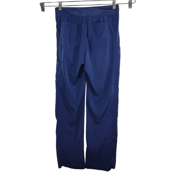 Elavate by IRG Blue Scrub Pants Women Size S Pull-on Elastic Waist HEM IS CUT - Picture 5 of 8